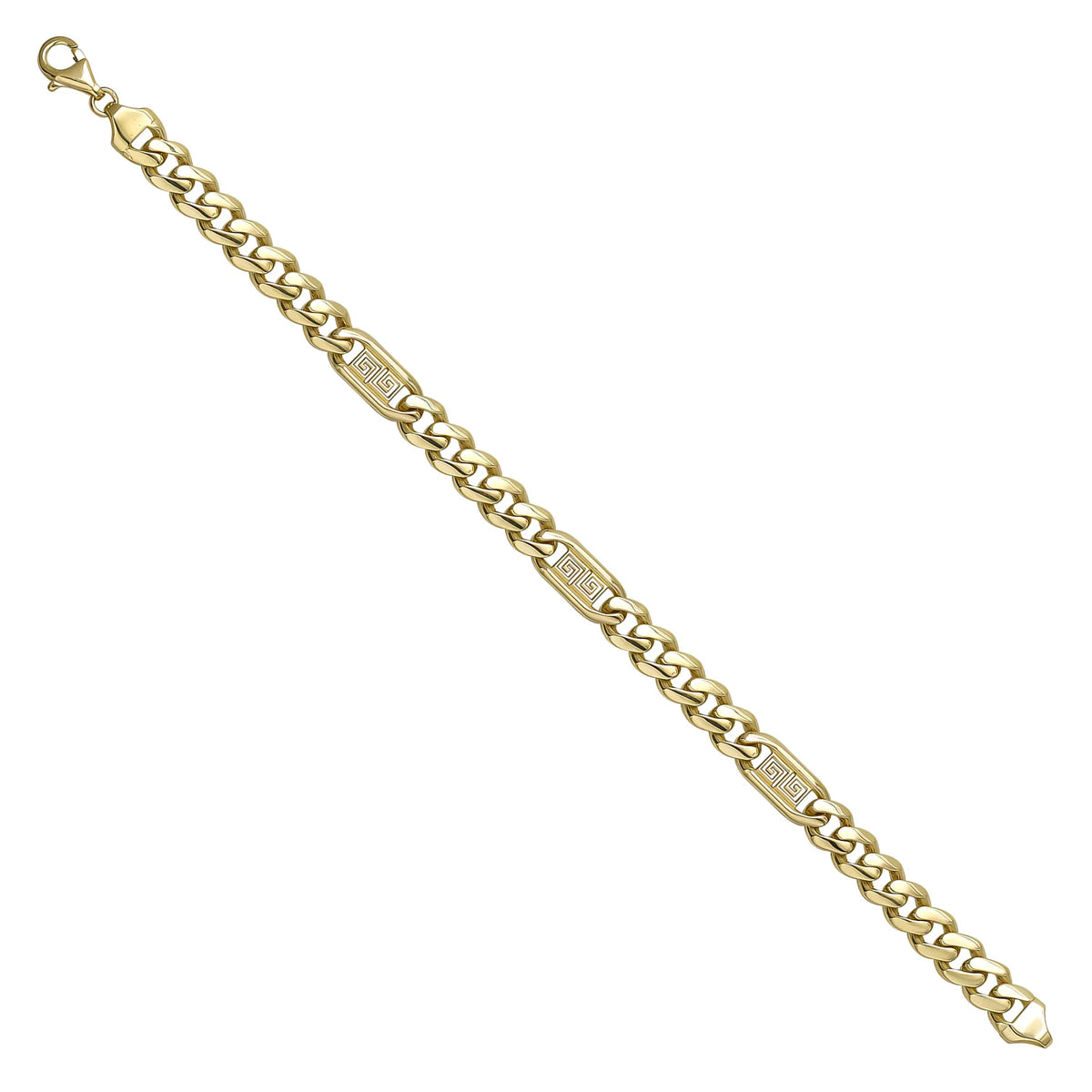 Solid gold curb bracelet, 8.37 g — shown at an angle across the frame.
