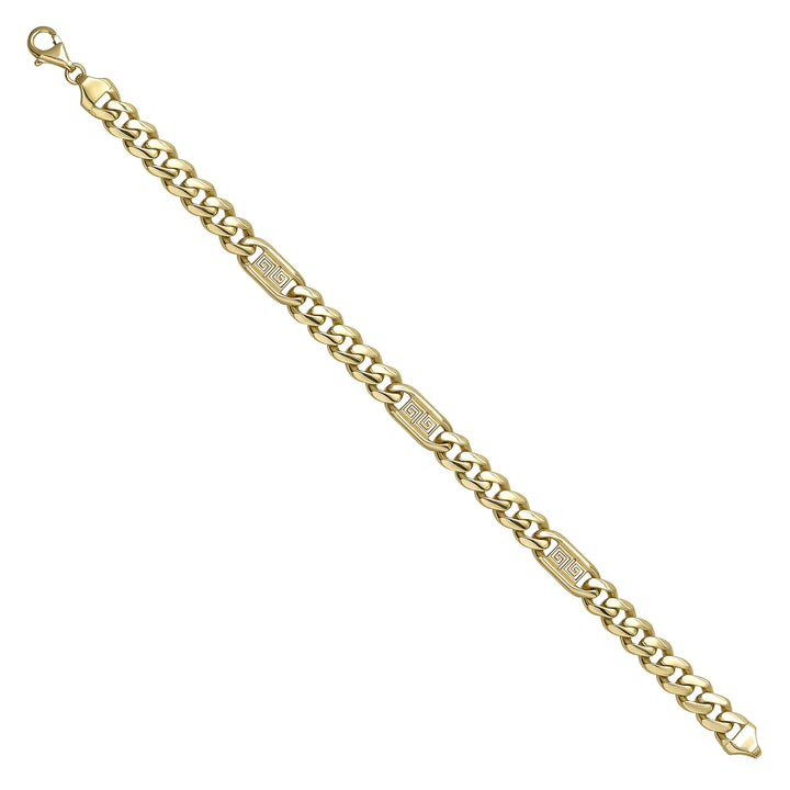 Solid gold curb bracelet, 8.37 g — shown at an angle across the frame.