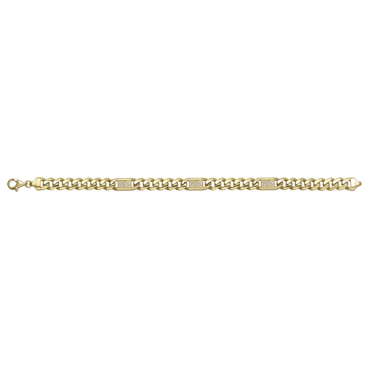 Solid gold curb bracelet, 8.37 g — shown square on a plain background.