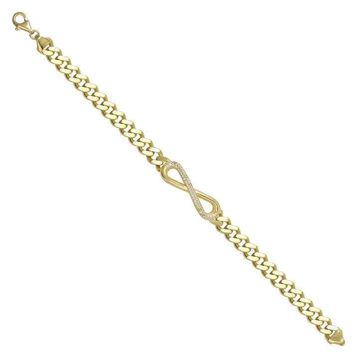 Solid gold fancy link bracelet, 12.13 g — shown at an angle across the frame.
