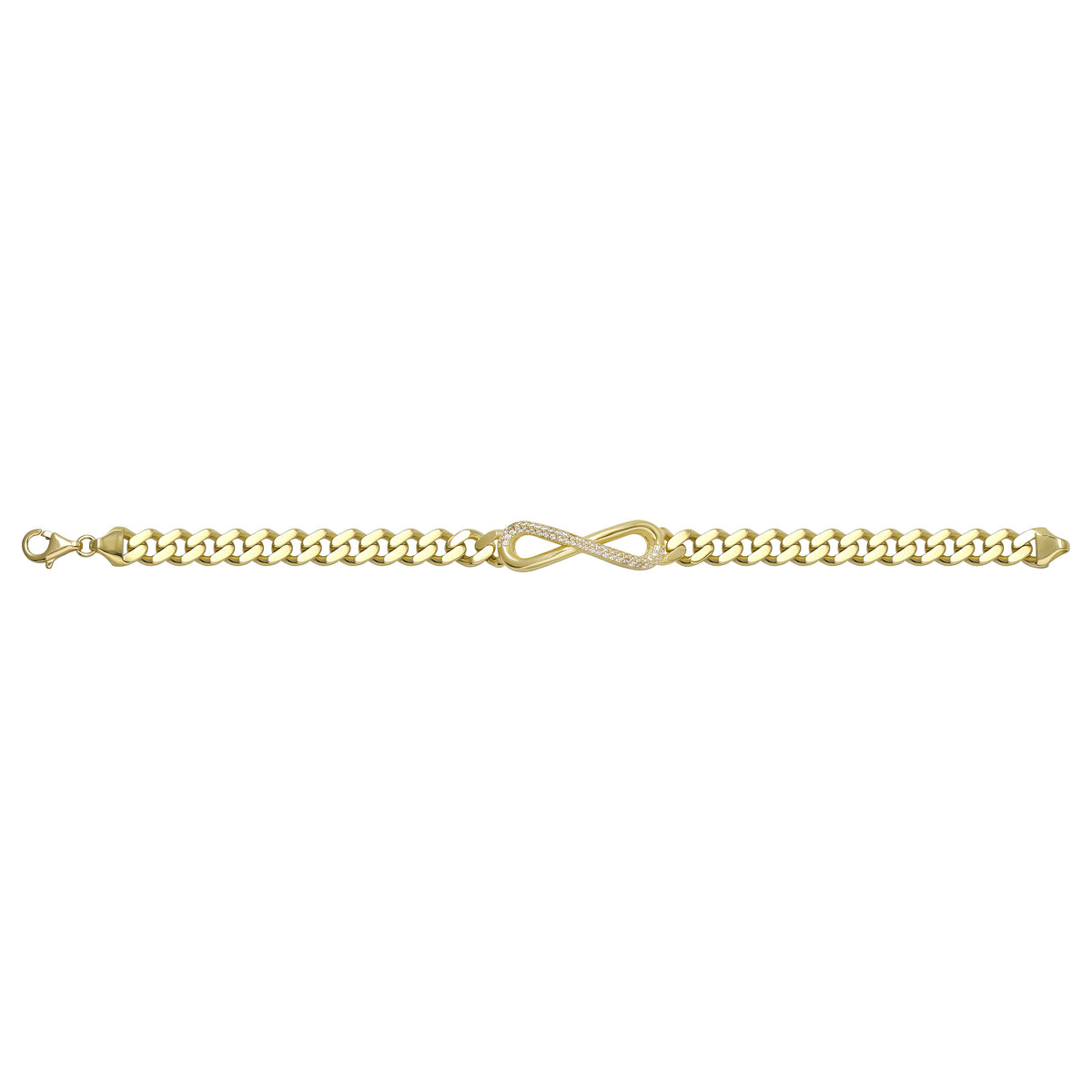 Solid gold fancy link bracelet, 12.13 g — shown square on a plain background.