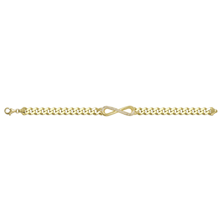 Solid gold fancy link bracelet, 12.13 g — shown square on a plain background.