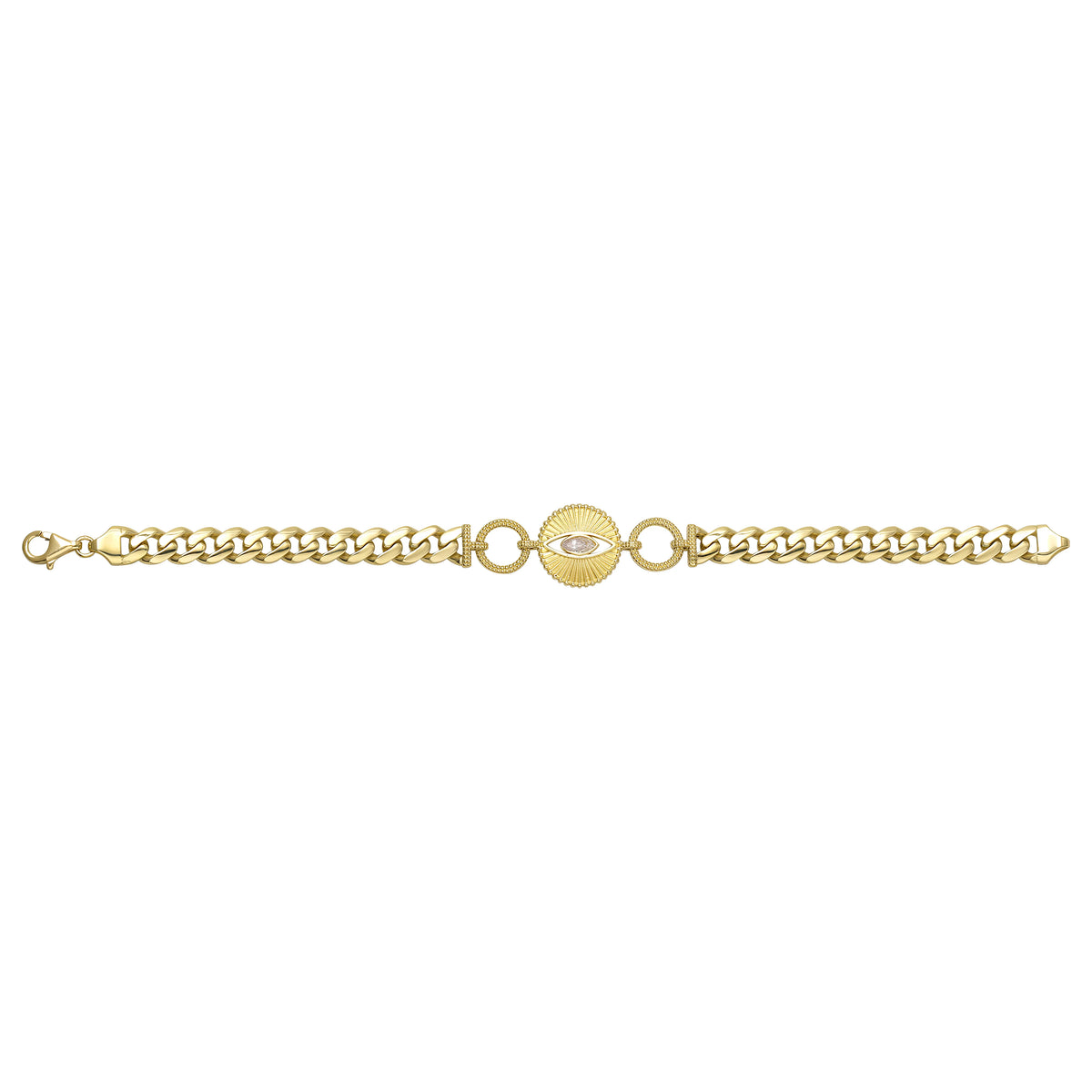 Solid gold curb bracelet, 11.51 g — shown square on a plain background.