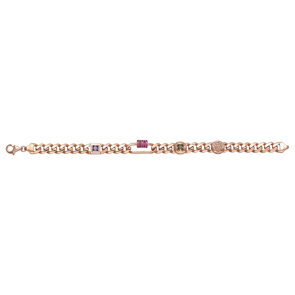 Solid gold curb bracelet, 10.06 g — shown square on a plain background.
