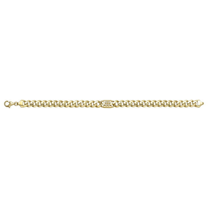 Solid gold curb bracelet, 8.26 g — shown square on a plain background.