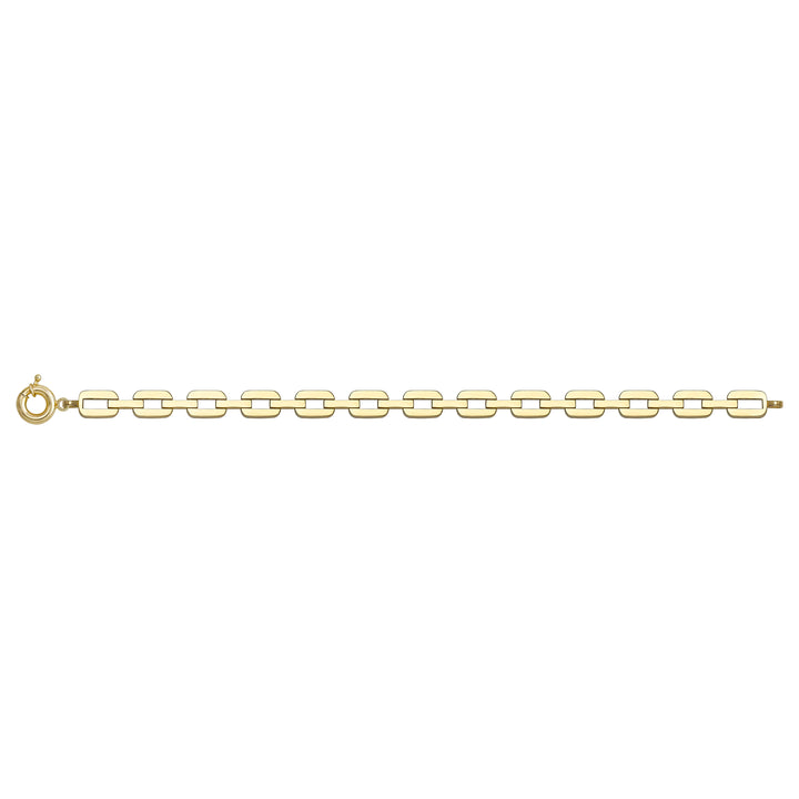 Solid gold fancy link bracelet, 12.20 g — shown square on a plain background.