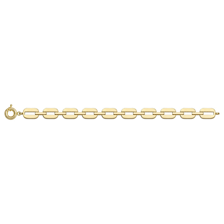 Solid gold fancy link bracelet, 7.80 g — shown square on a plain background.