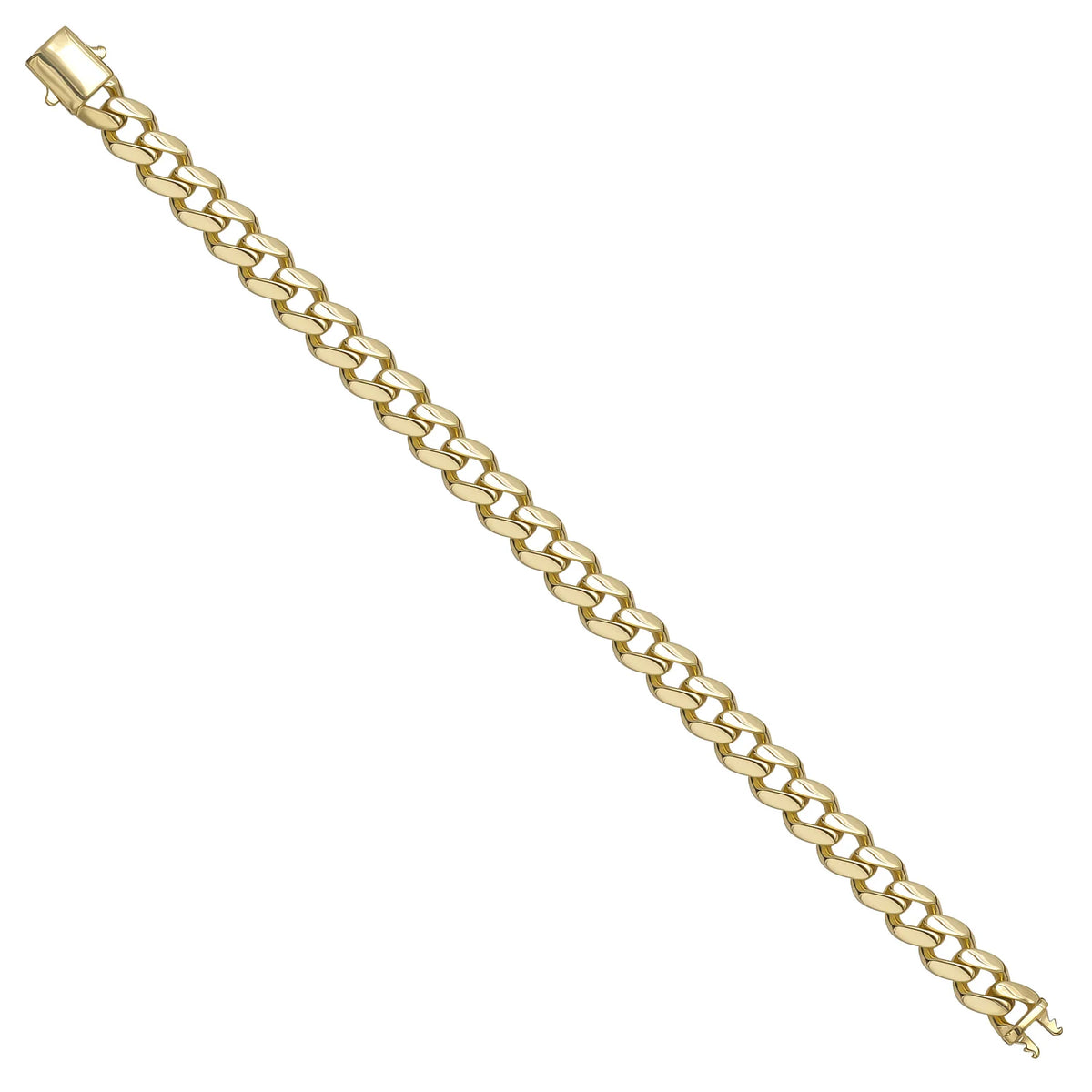 Solid gold curb bracelet, 16.46 g — shown at an angle across the frame.