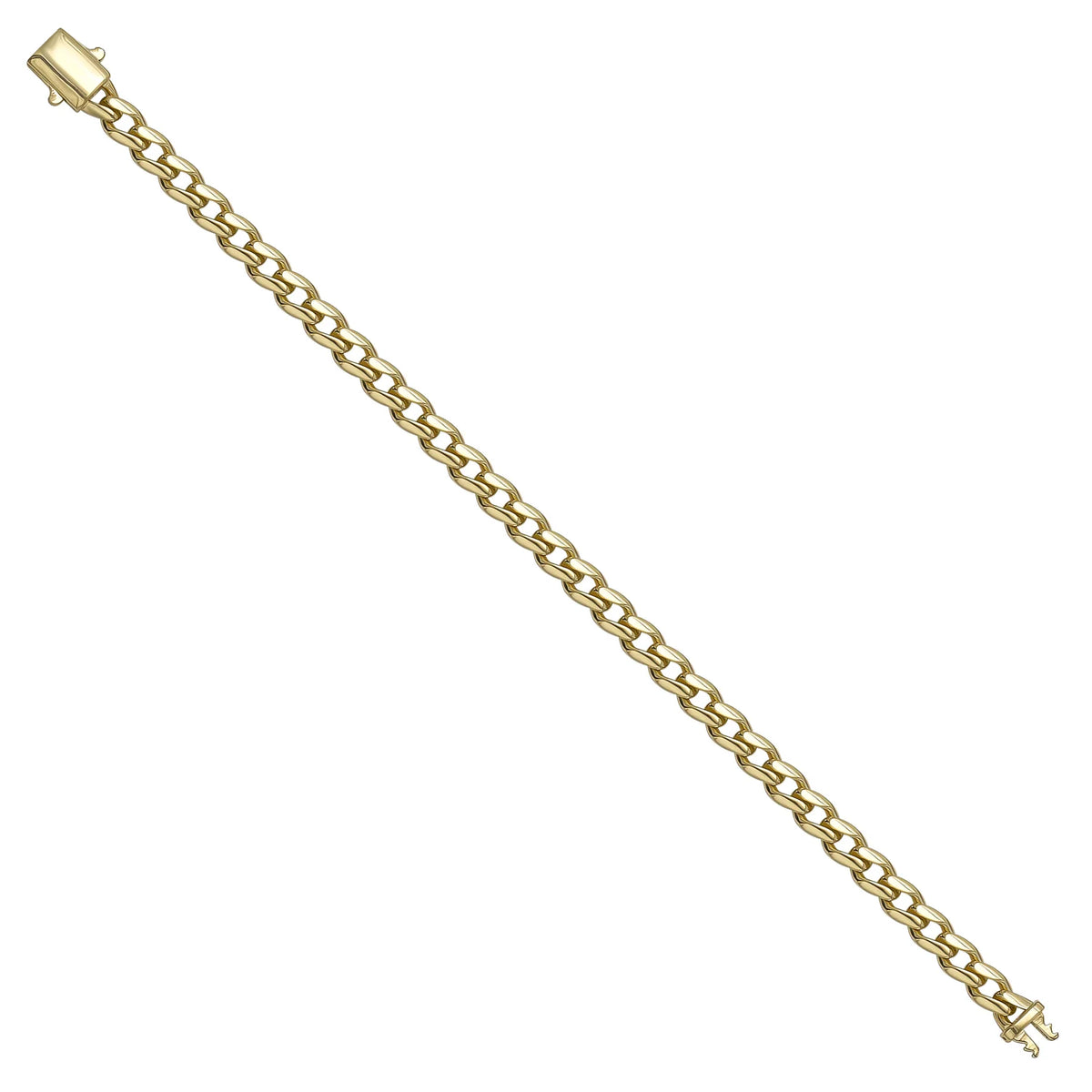 Solid gold curb bracelet, 8.60 g — shown at an angle across the frame.