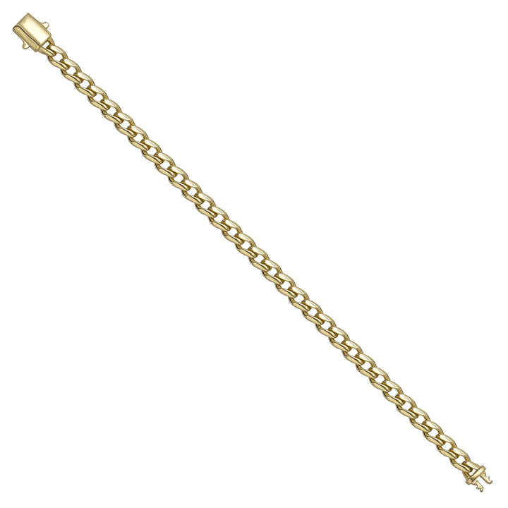 Solid gold curb bracelet, 8.60 g — shown at an angle across the frame.