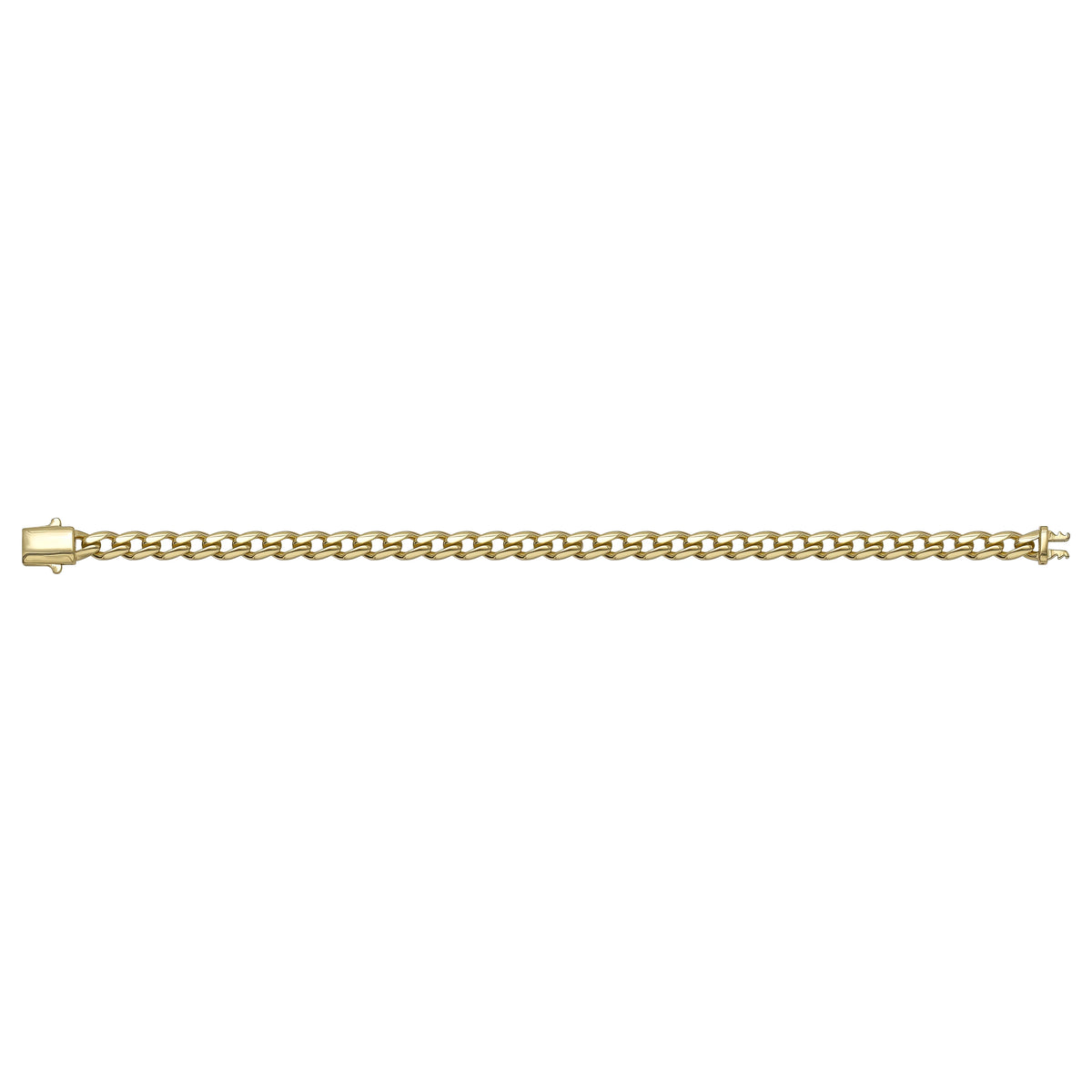 Solid gold curb bracelet, 8.60 g — shown square on a plain background.