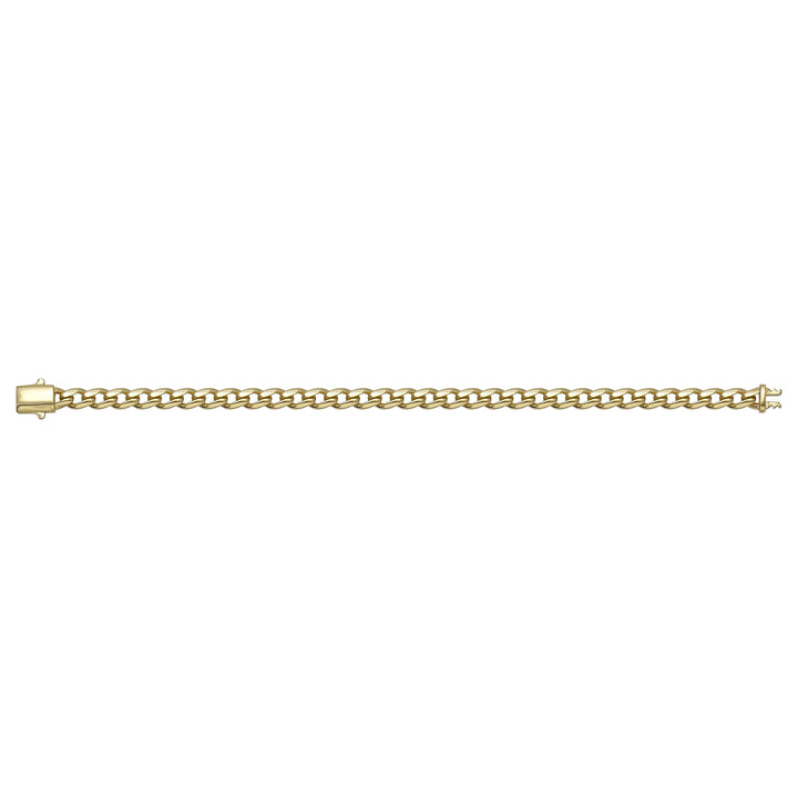 Solid gold curb bracelet, 8.60 g — shown square on a plain background.