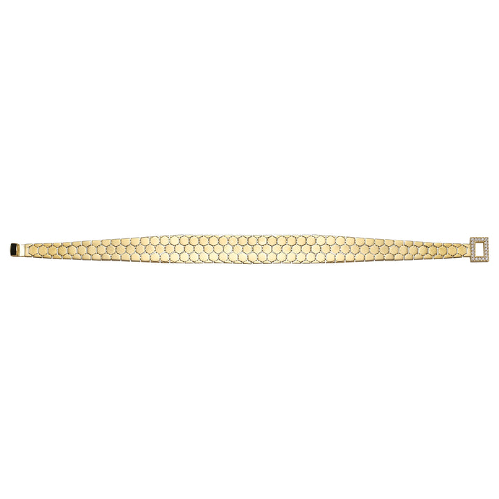 Solid gold honeycomb bracelet, 11.08 g — shown square on a plain background.