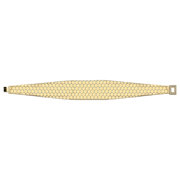 Solid gold honeycomb bracelet, 20.00 g — shown square on a plain background.