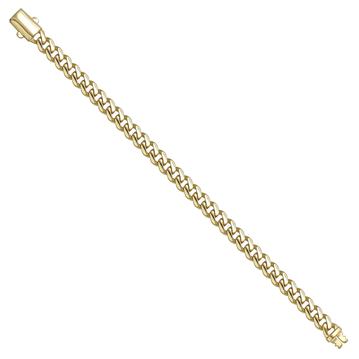 Solid gold curb bracelet, 10.16 g — shown at an angle across the frame.