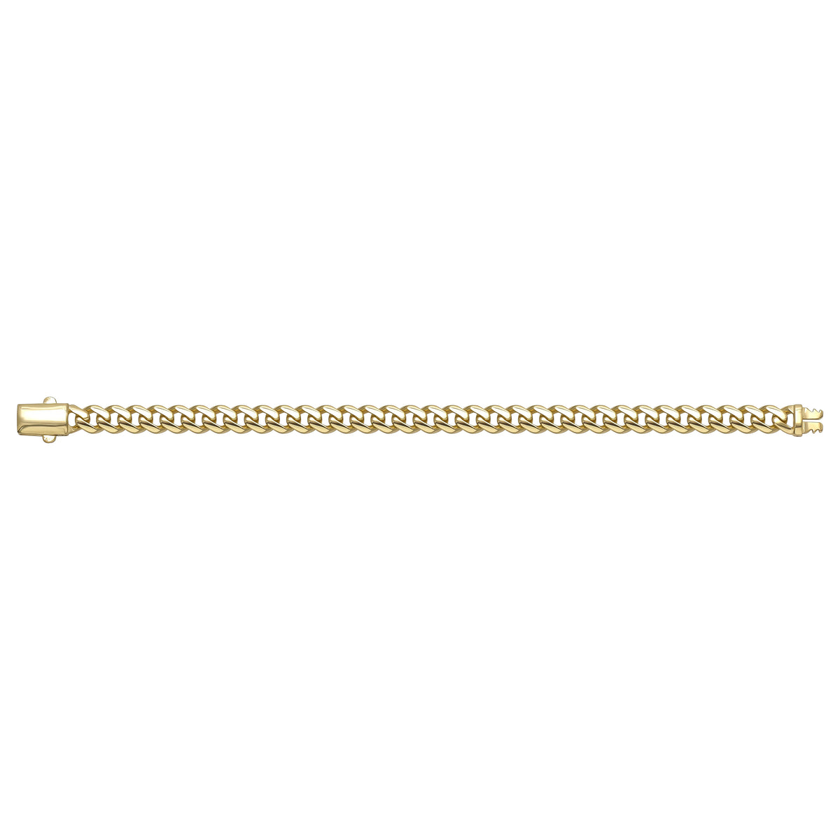Solid gold curb bracelet, 10.16 g — shown square on a plain background.