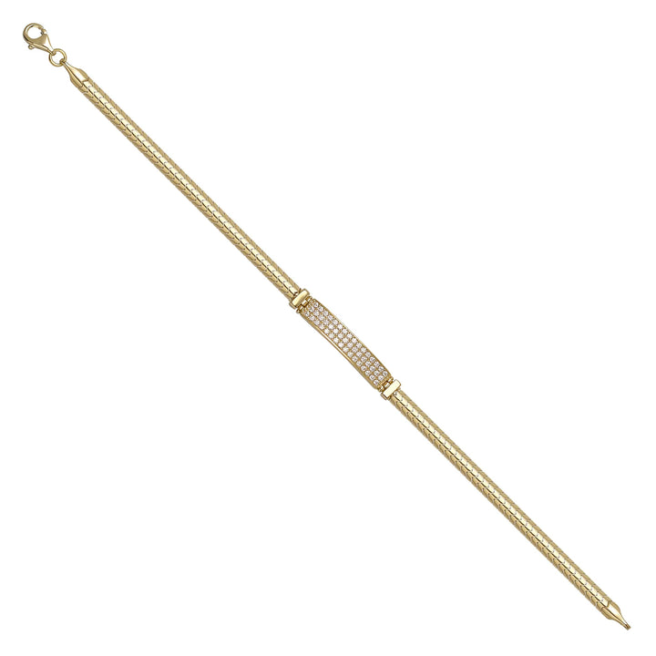 Solid gold id bracelet, 7.64 g — shown at an angle across the frame.