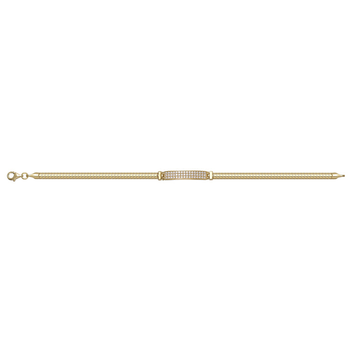 Solid gold id bracelet, 7.64 g — shown square on a plain background.
