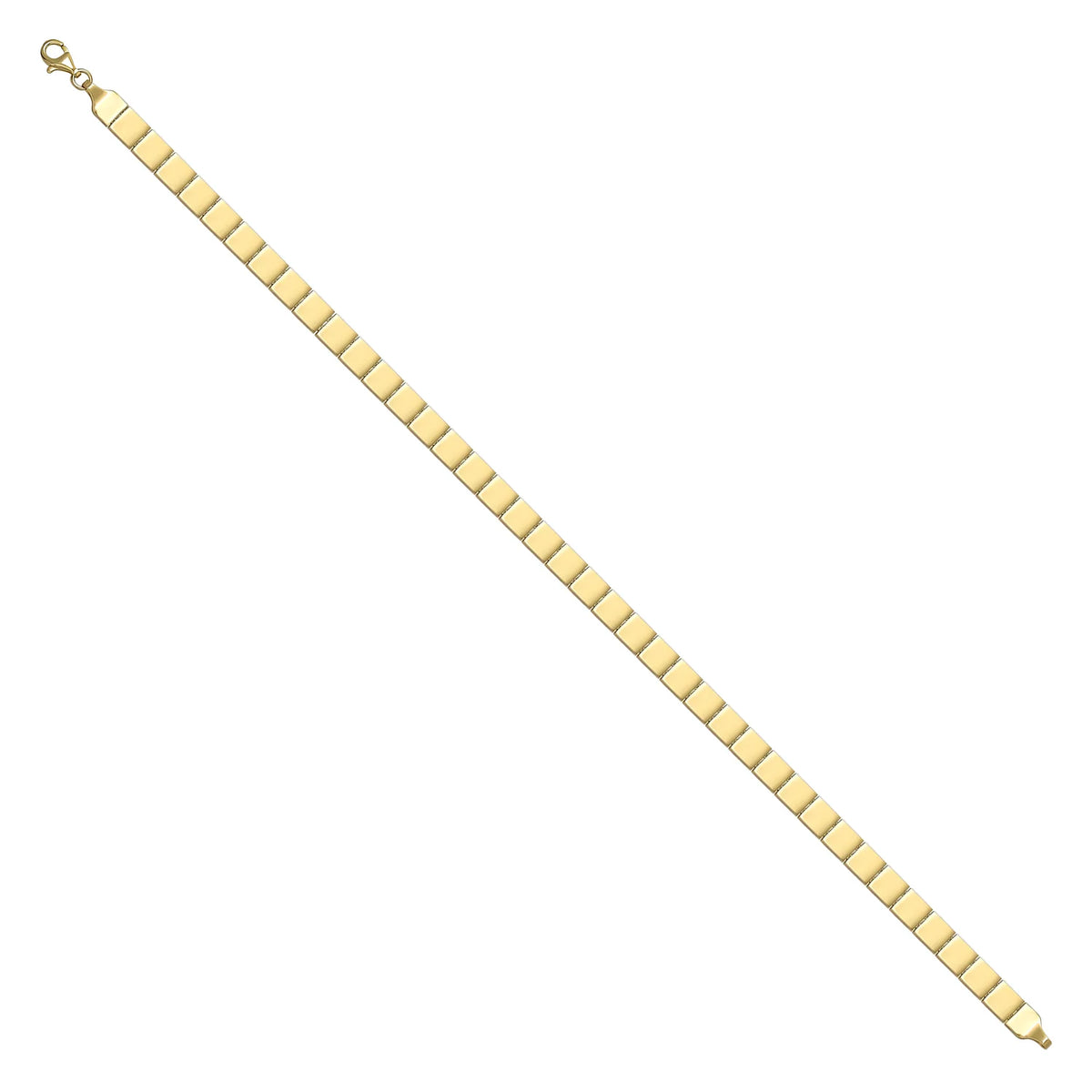 Solid gold id bracelet, 5.85 g — shown at an angle across the frame.