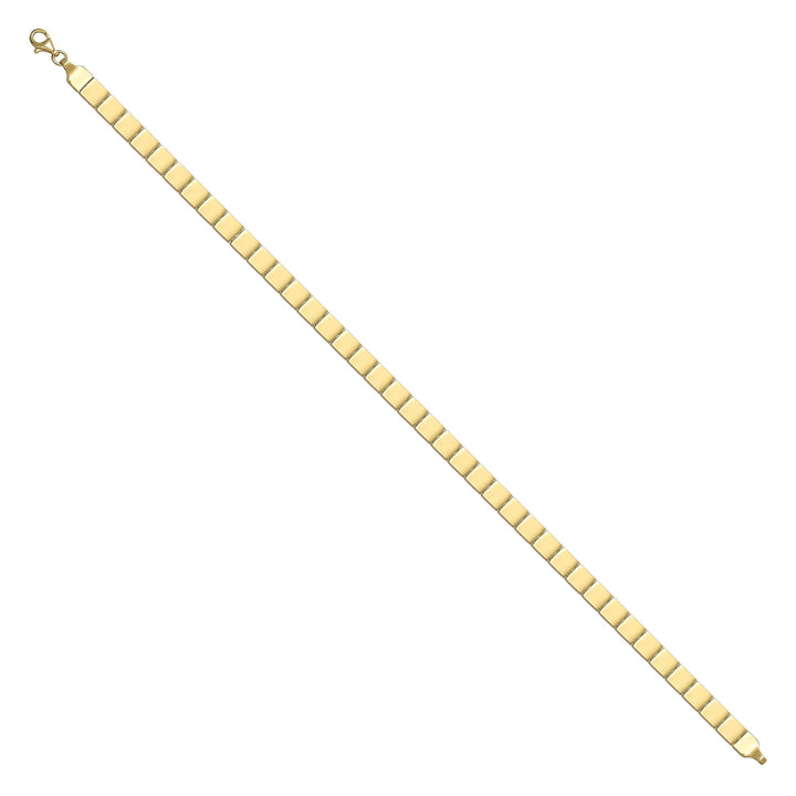 Solid gold id bracelet, 5.85 g — shown at an angle across the frame.