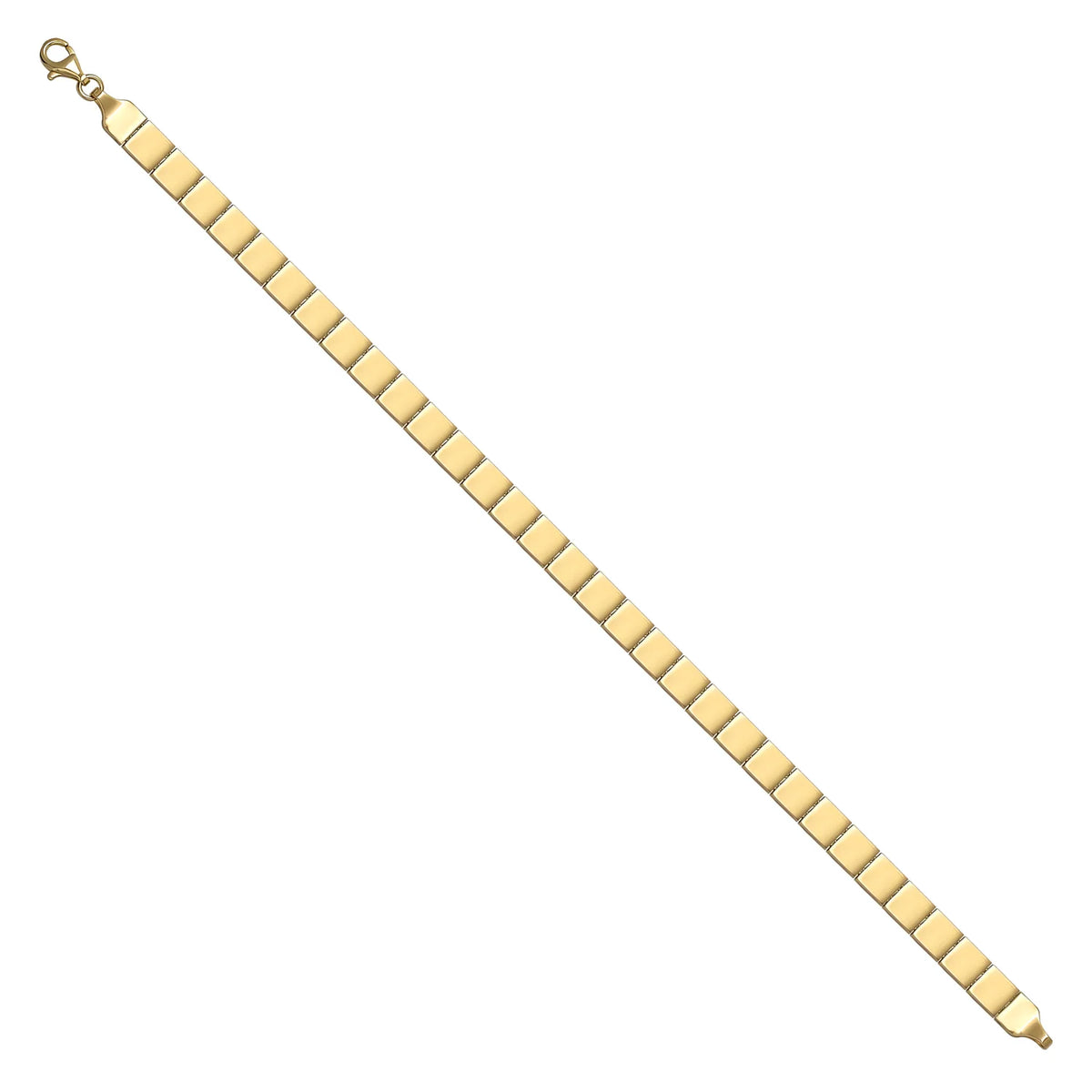 Solid gold id bracelet, 8.20 g — shown at an angle across the frame.