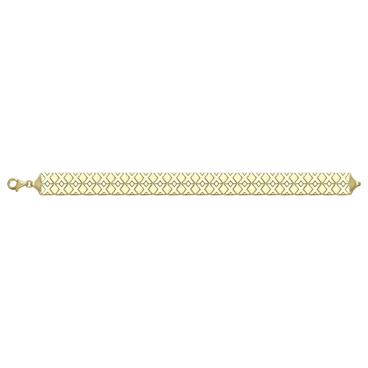 Solid gold braided bracelet, 17.65 g — shown square on a plain background.