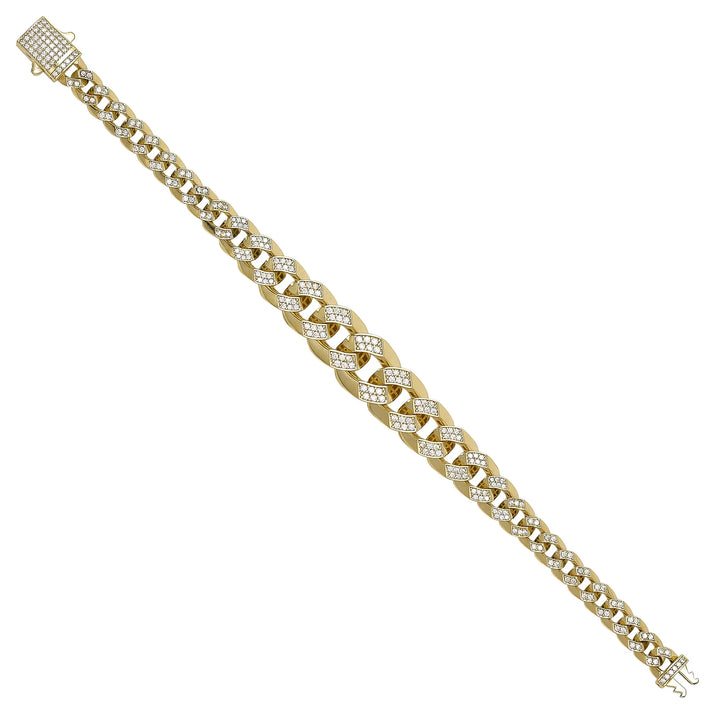 Solid gold curb bracelet, 15.05 g — shown at an angle across the frame.