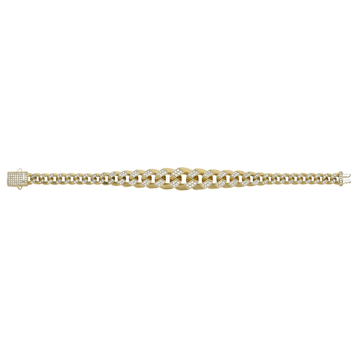 Solid gold curb bracelet, 15.05 g — shown square on a plain background.
