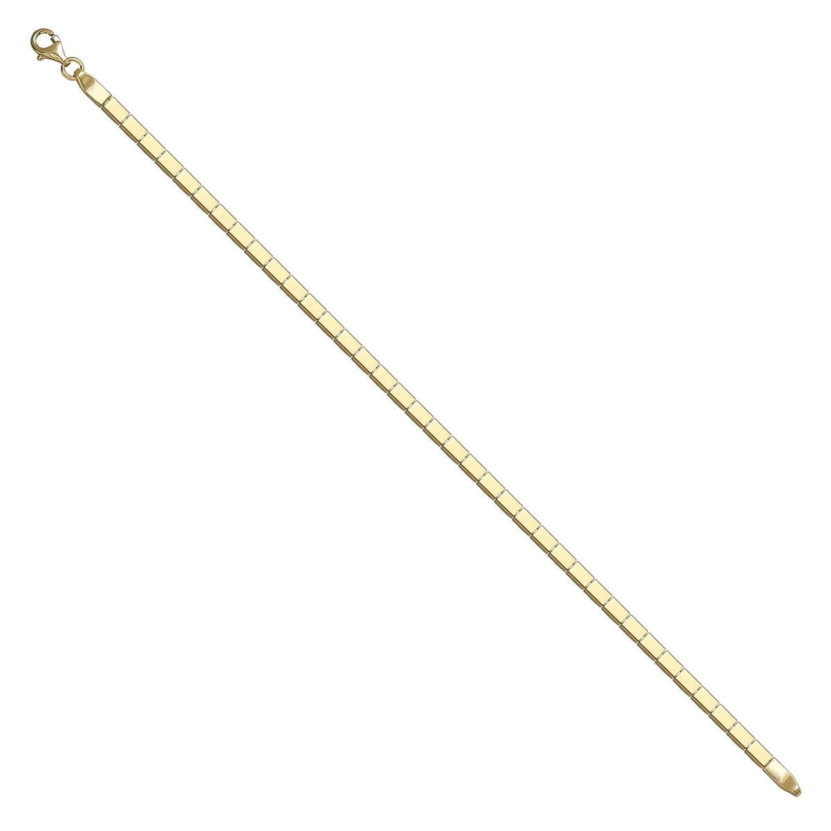 Solid gold id bracelet, 4.55 g — shown at an angle across the frame.
