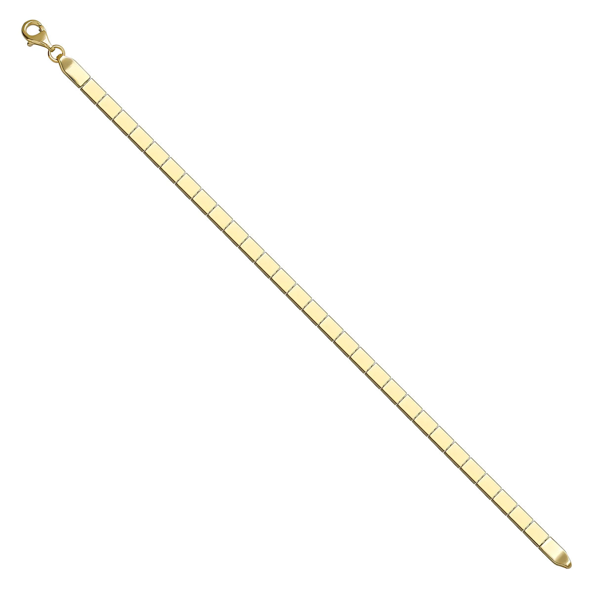 Solid gold id bracelet, 5.30 g — shown at an angle across the frame.