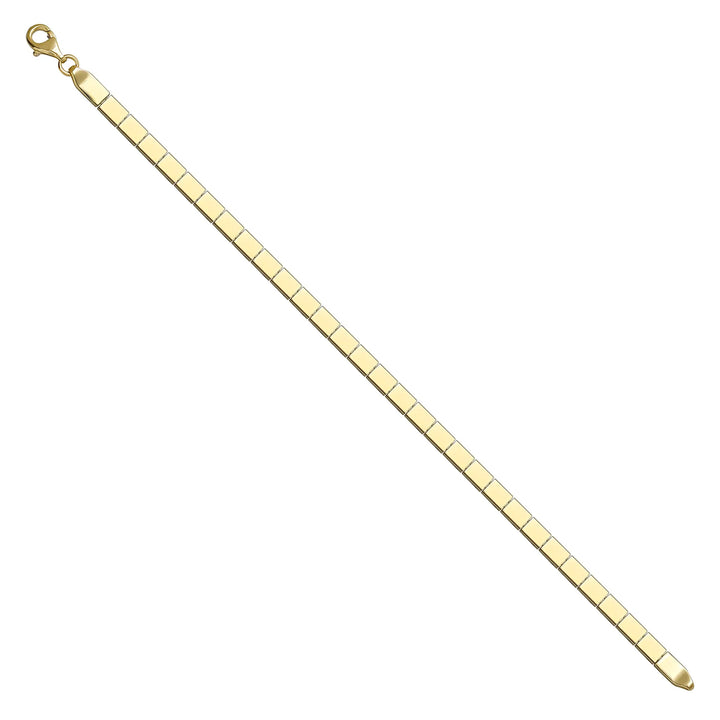 Solid gold id bracelet, 5.30 g — shown at an angle across the frame.