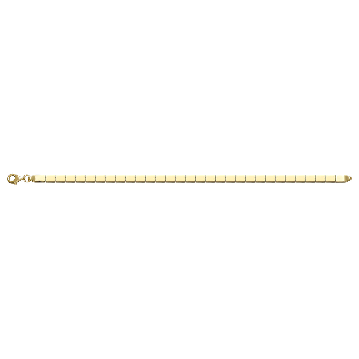 Solid gold id bracelet, 5.30 g — shown square on a plain background.