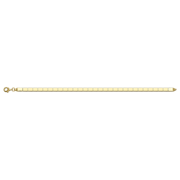 Solid gold id bracelet, 5.30 g — shown square on a plain background.