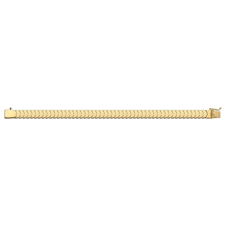 Solid gold braided bracelet, 9.66 g — shown square on a plain background.