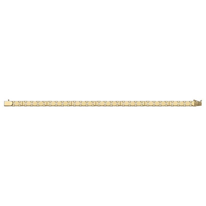 Solid gold fancy link bracelet, 8.11 g — shown square on a plain background.