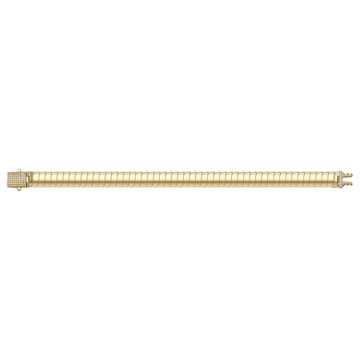Solid gold braided bracelet, 12.65 g — shown square on a plain background.