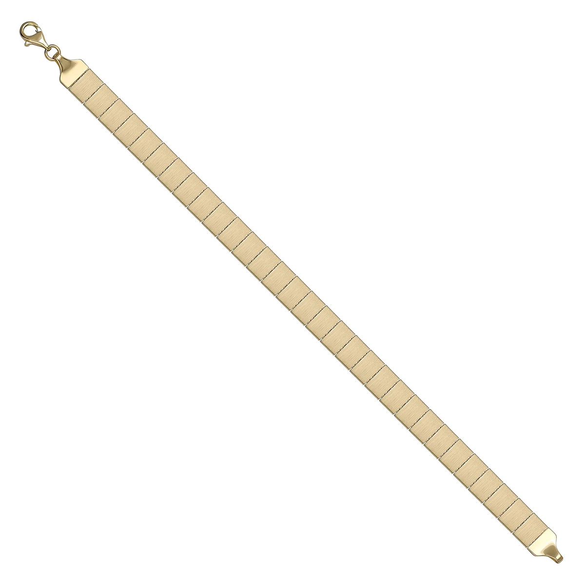 Solid gold id bracelet, 7.72 g — shown at an angle across the frame.