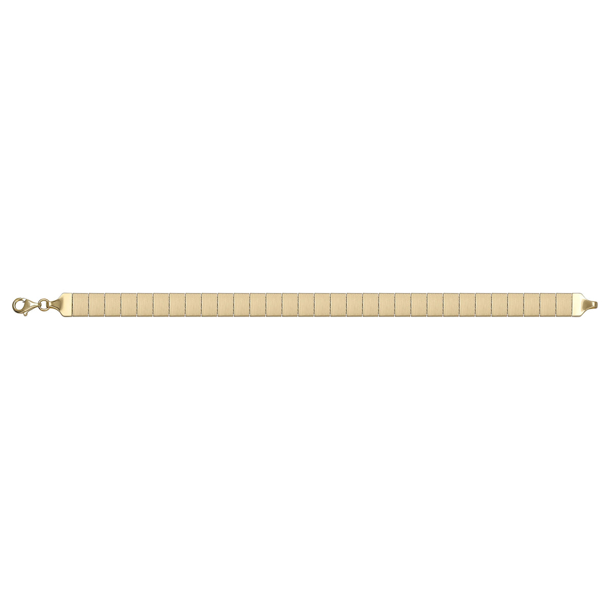 Solid gold id bracelet, 7.72 g — shown square on a plain background.