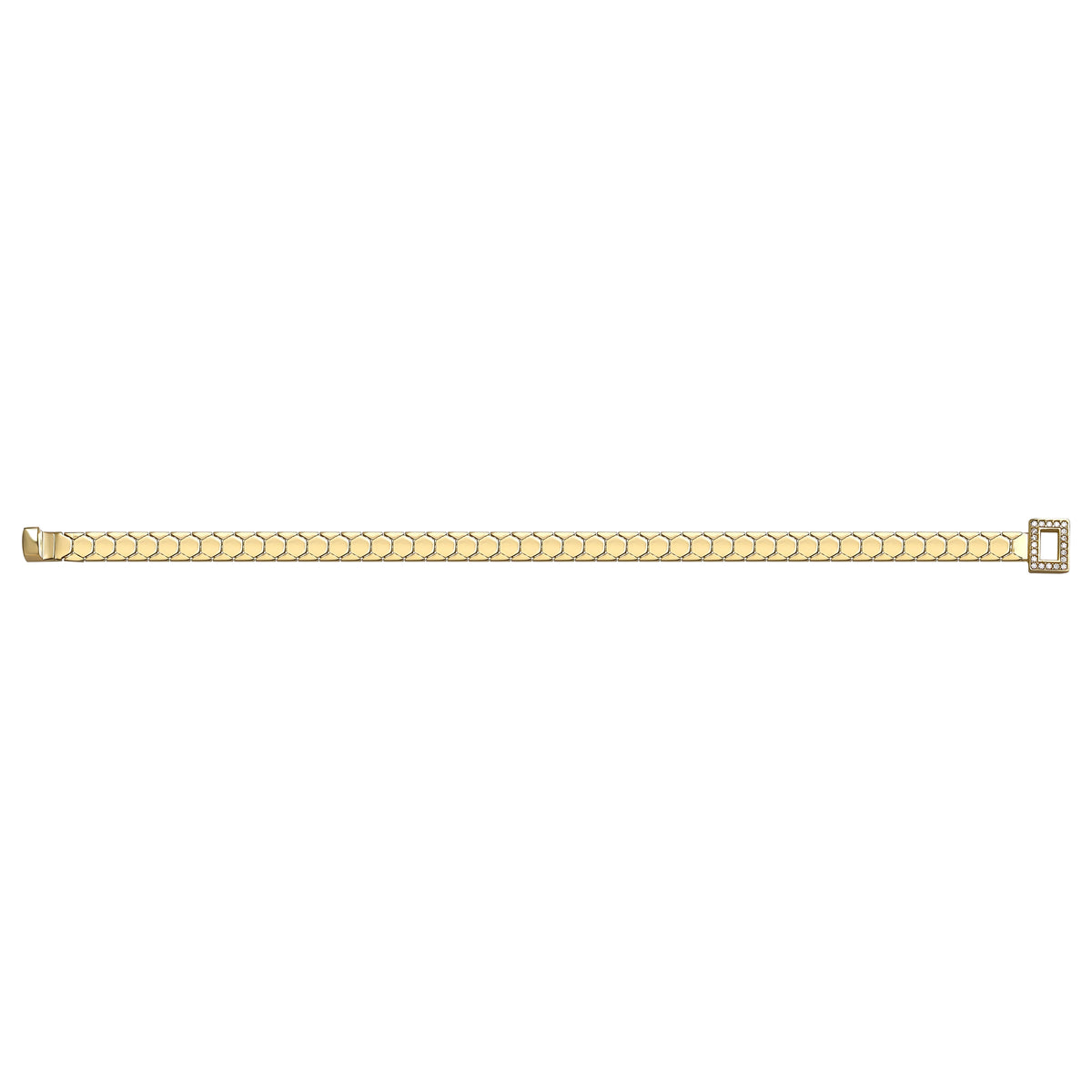 Solid gold honeycomb bracelet, 6.50 g — shown square on a plain background.