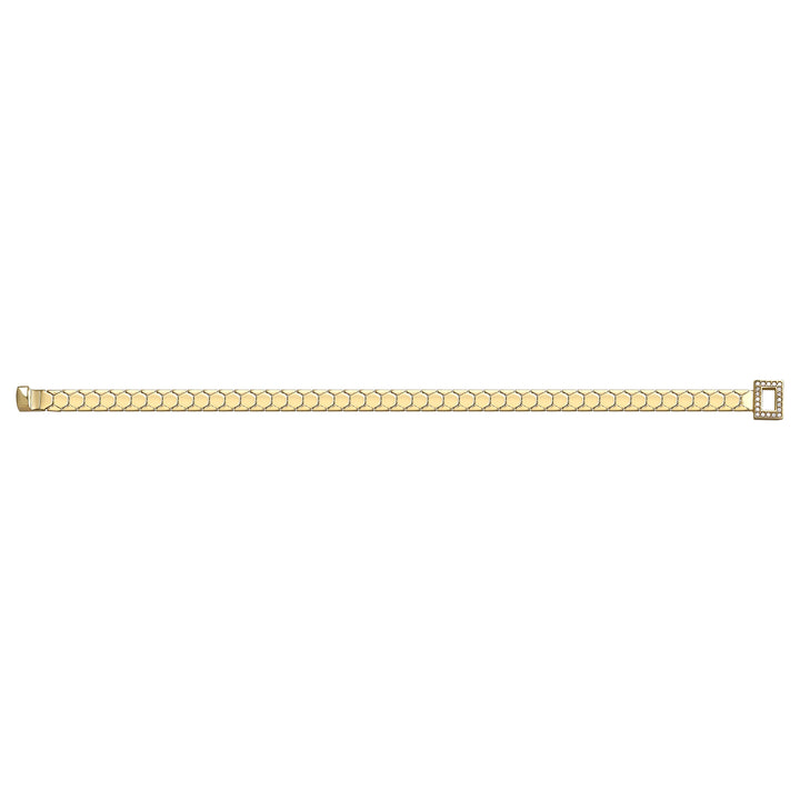 Solid gold honeycomb bracelet, 6.50 g — shown square on a plain background.