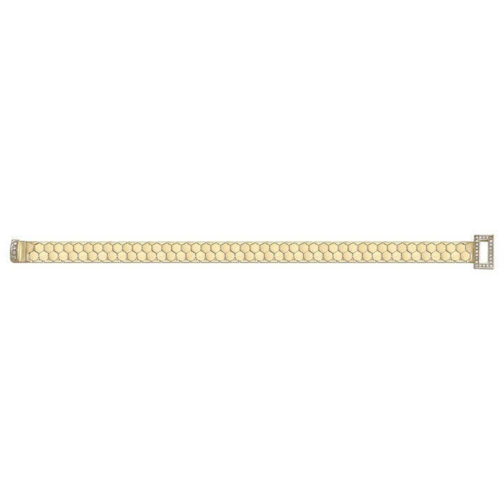 Solid gold honeycomb bracelet, 9.90 g — shown square on a plain background.