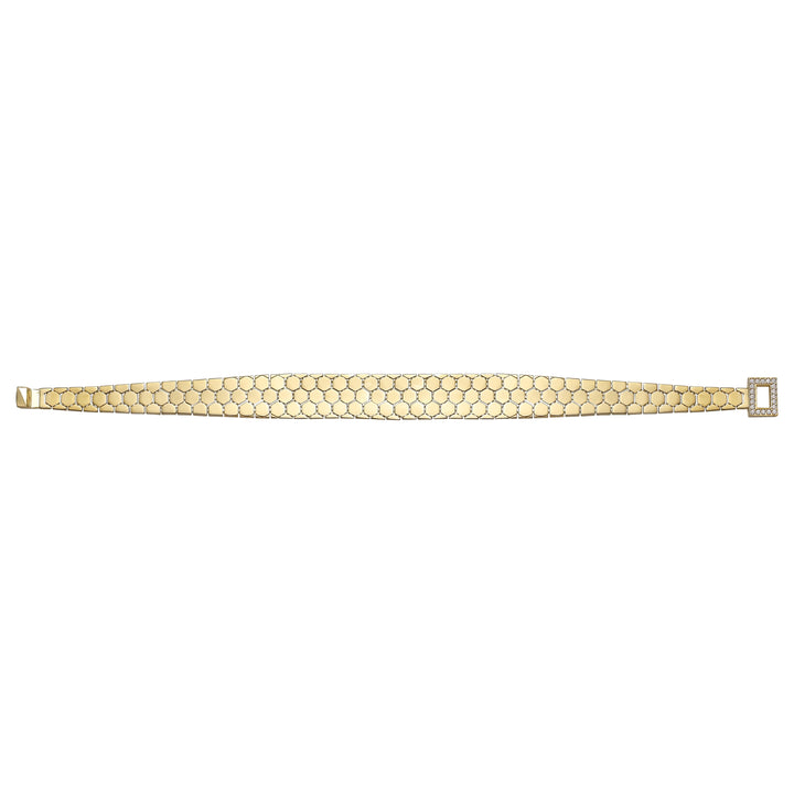 Solid gold honeycomb bracelet, 11.00 g — shown square on a plain background.