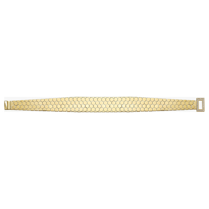 Solid gold honeycomb bracelet, 17.00 g — shown square on a plain background.