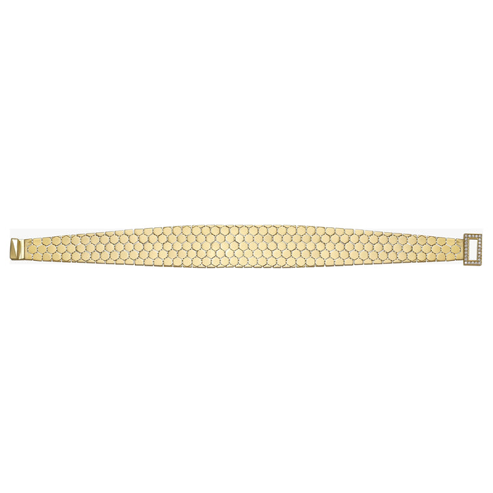Solid gold honeycomb bracelet, 19.30 g — shown square on a plain background.