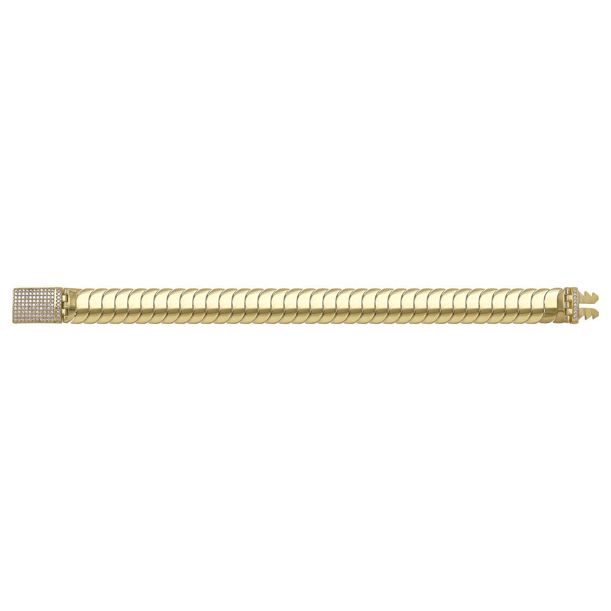 Solid gold braided bracelet, 18.17 g — shown square on a plain background.
