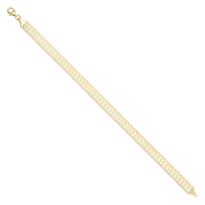 Solid gold braided bracelet, 9.80 g — shown at an angle across the frame.
