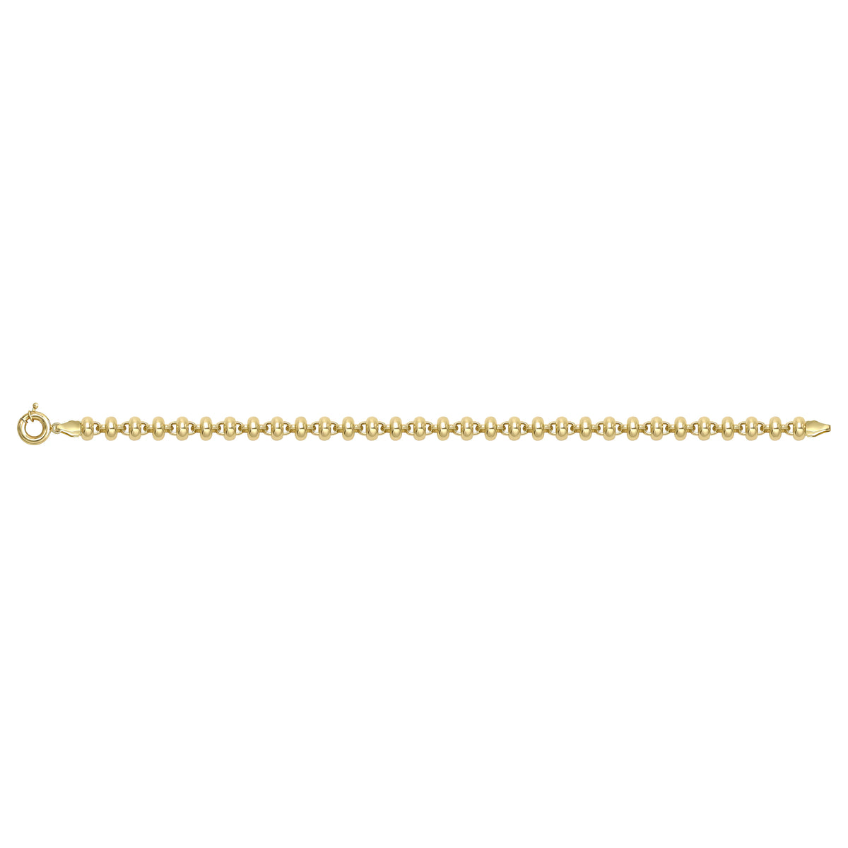 Solid gold bead bracelet, 11.03 g — shown square on a plain background.