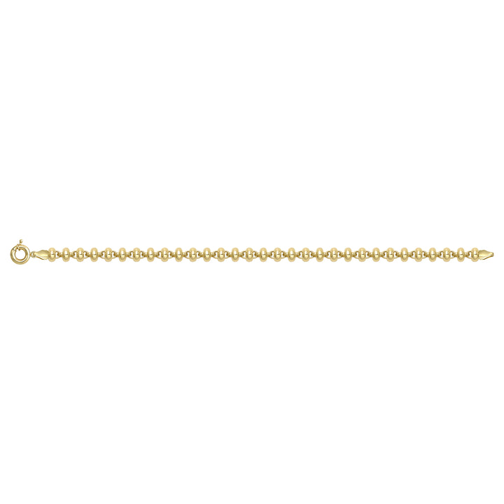 Solid gold bead bracelet, 11.03 g — shown square on a plain background.