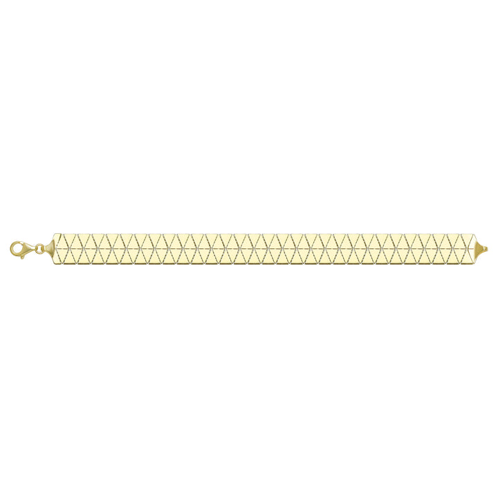 Solid gold braided bracelet, 18.63 g — shown square on a plain background.