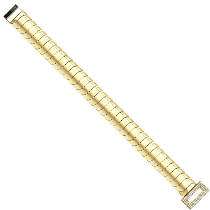 Solid gold braided bracelet, 17.85 g — shown at an angle across the frame.